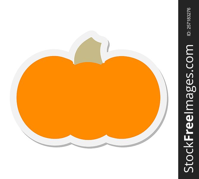 cartoon pumpkin squash sticker