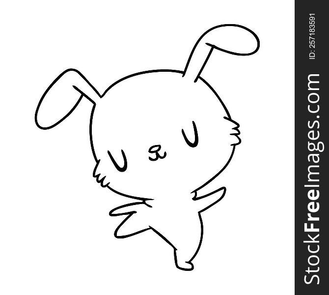 Line Drawing Kawaii Cute Furry Bunny