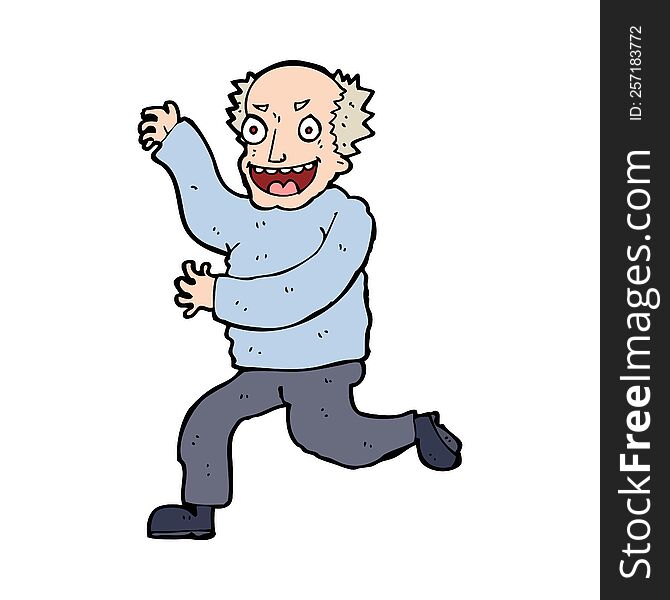 cartoon evil old man