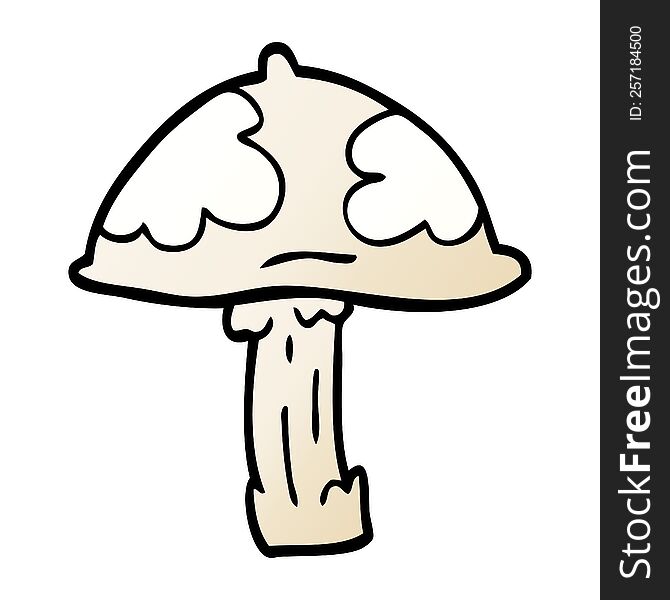 cartoon doodle wild mushroom