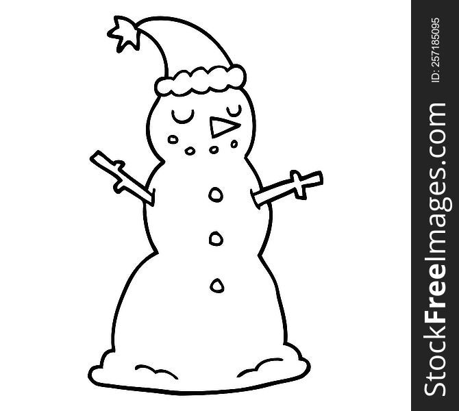 Cartoon Christmas Snowman