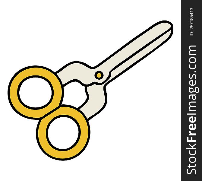 cartoon of a pair of scissors