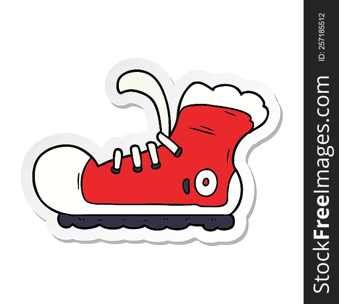 sticker of a cartoon sneaker