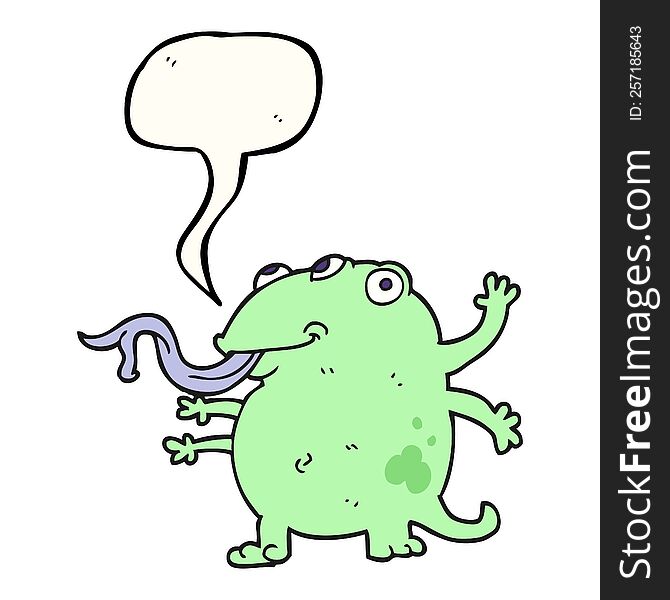 Speech Bubble Cartoon Alien