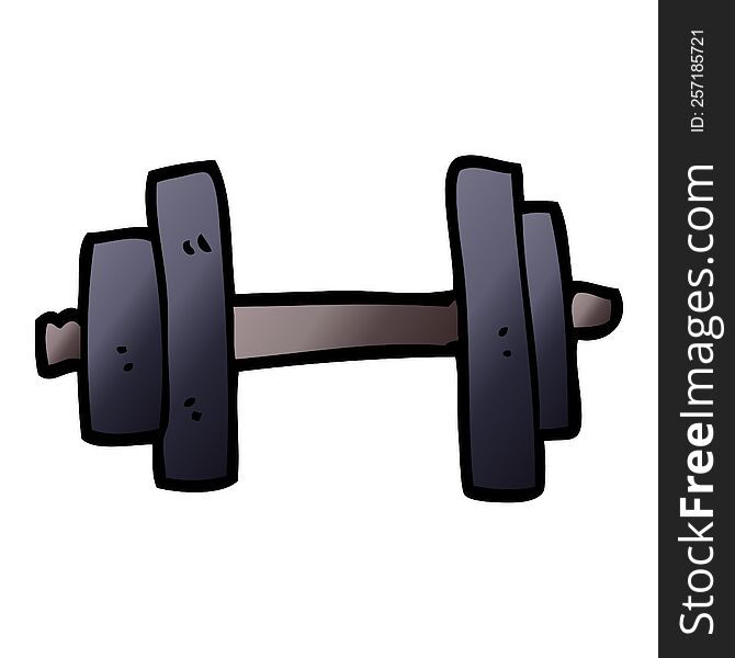 cartoon doodle gym weights