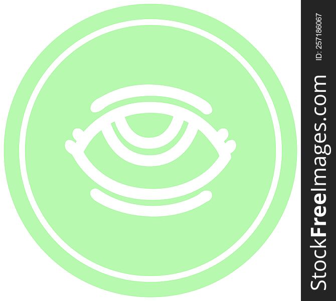 Eye Symbol Circular Icon