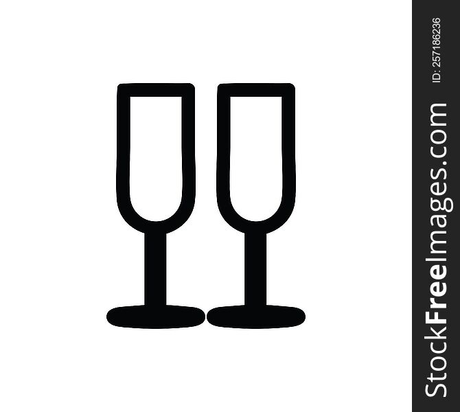 Champagne Glasses Icon