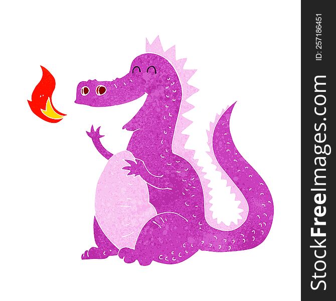 cartoon fire breathing dragon