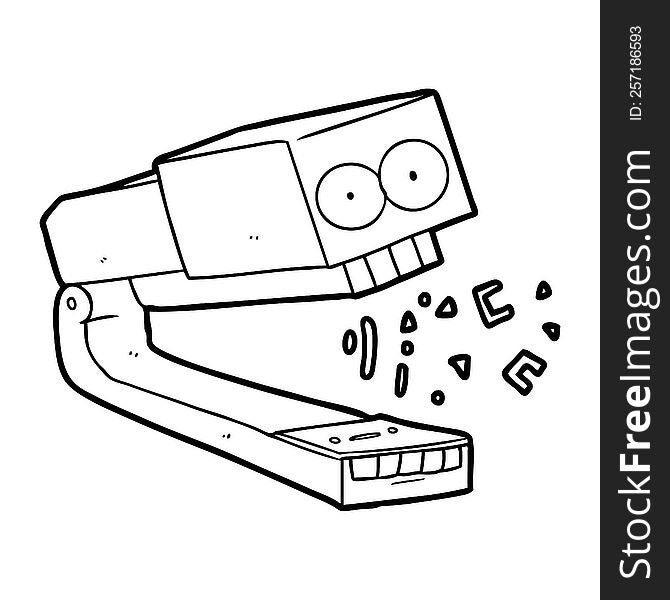 crazy cartoon stapler. crazy cartoon stapler