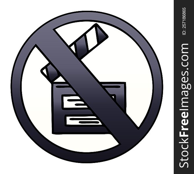 gradient shaded cartoon of a no directors sign
