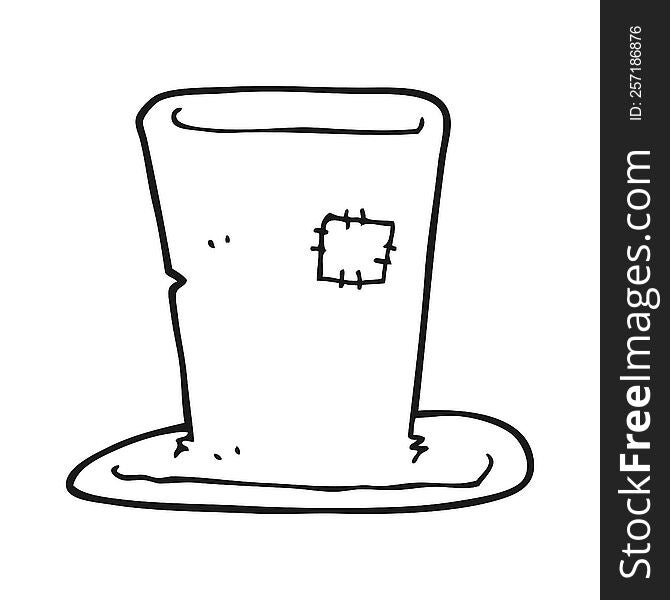 Black And White Cartoon Tramp Top Hat