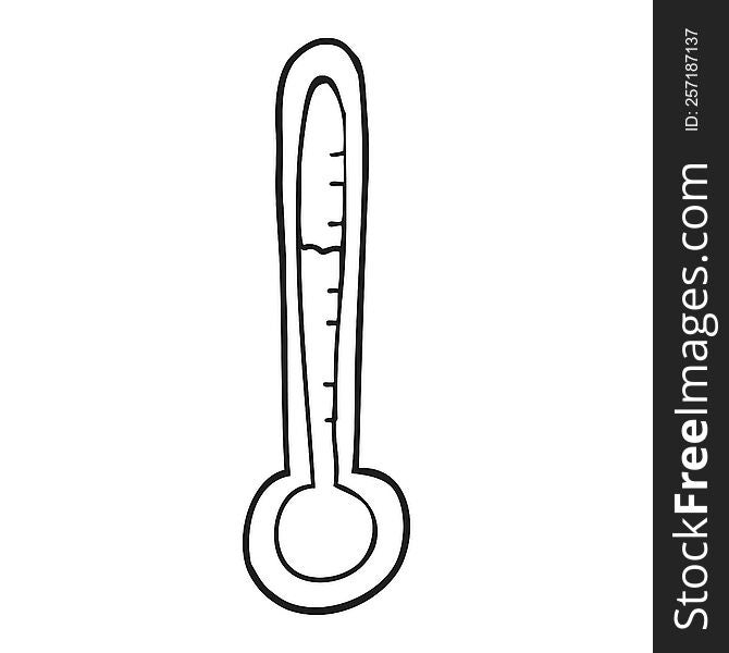 Black And White Cartoon Temperature Gauge