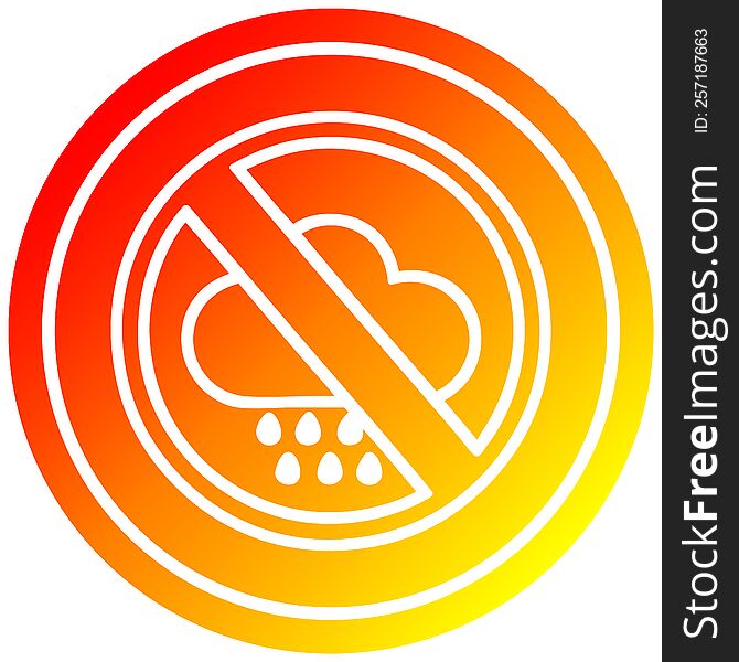 no bad weather circular icon with warm gradient finish. no bad weather circular icon with warm gradient finish
