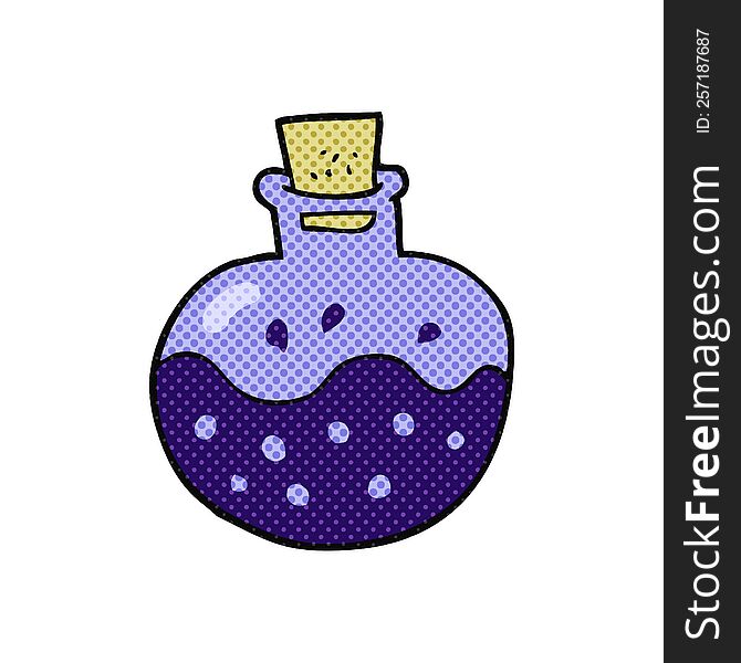 freehand drawn cartoon science potion