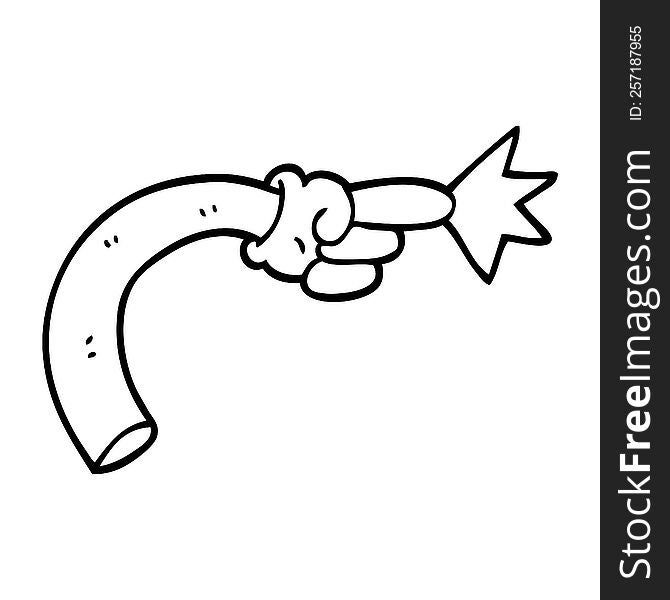 Line Drawing Cartoon Arm Gesture