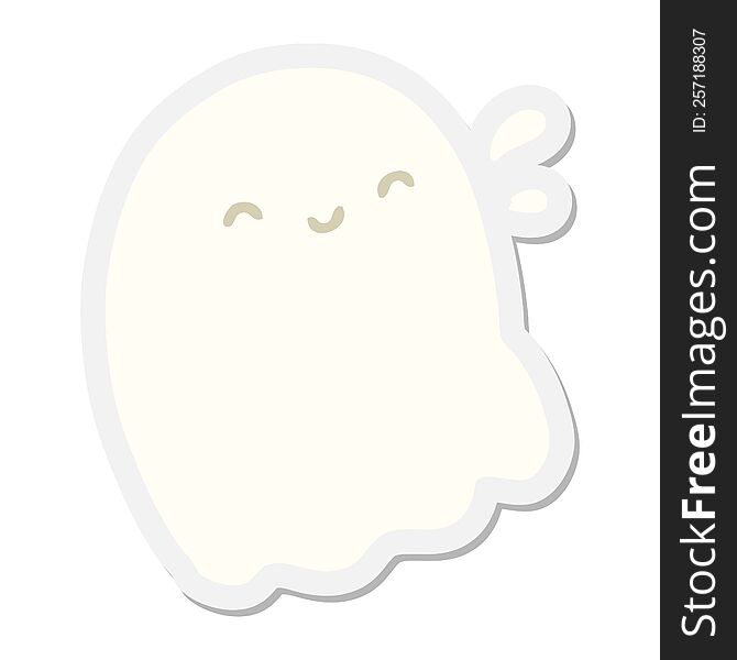 halloween ghost sticker