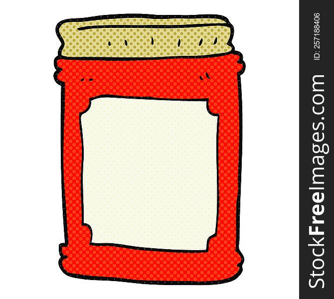 Cartoon Jam Jar