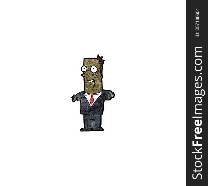 Cartoon Happy Businessman