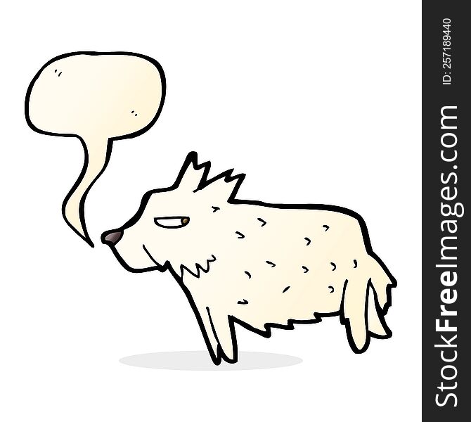 Cartoon Terrier With Speech Bubble