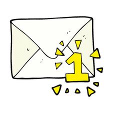 Cartoon Email Message Stock Image