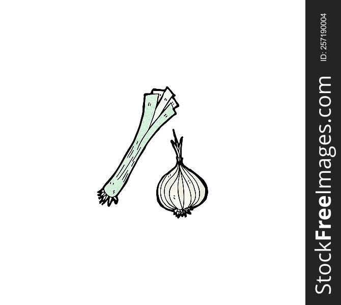 Leek And Onion Cartoon