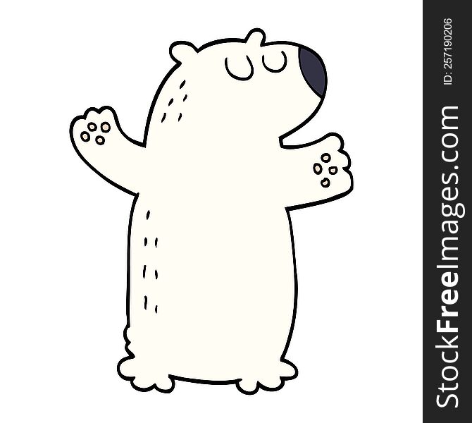 cartoon doodle polar bear