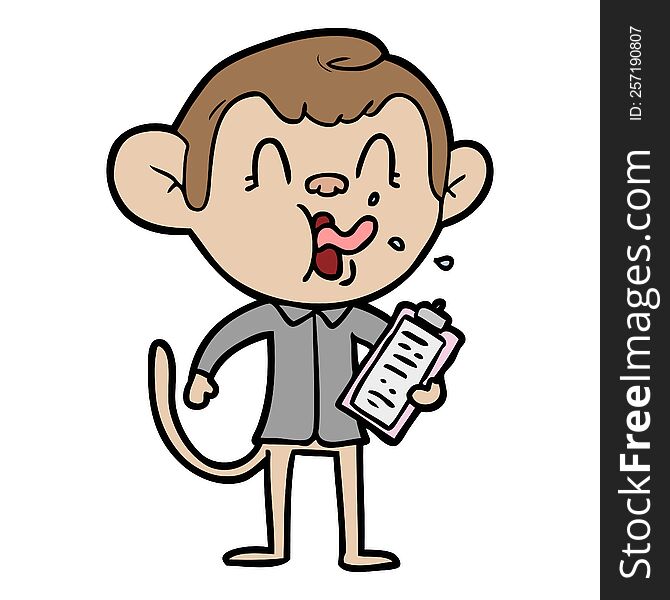 crazy cartoon monkey manager. crazy cartoon monkey manager