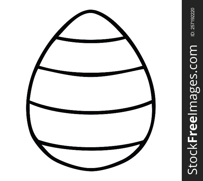 line drawing quirky cartoon easter egg. line drawing quirky cartoon easter egg