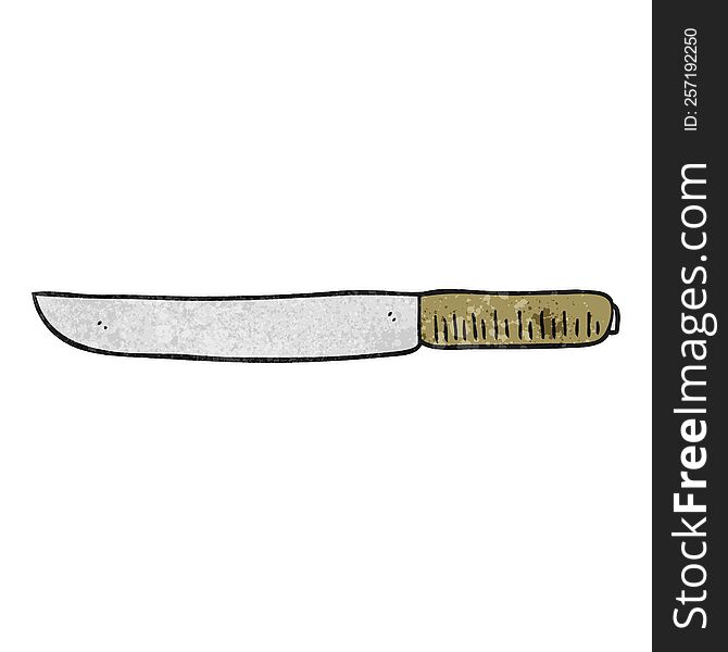 freehand textured cartoon butter knife