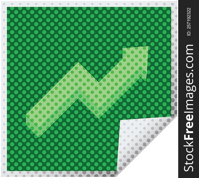 performance arrow graphic vector illustration square sticker. performance arrow graphic vector illustration square sticker