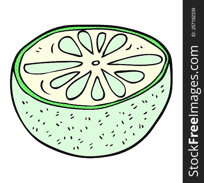 freehand drawn cartoon half melon