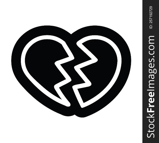 broken heart icon symbol