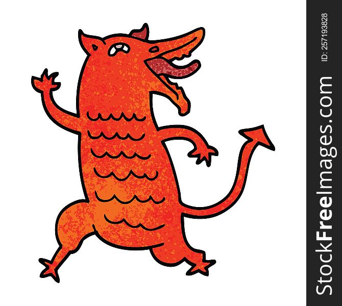 cartoon doodle medieval demon