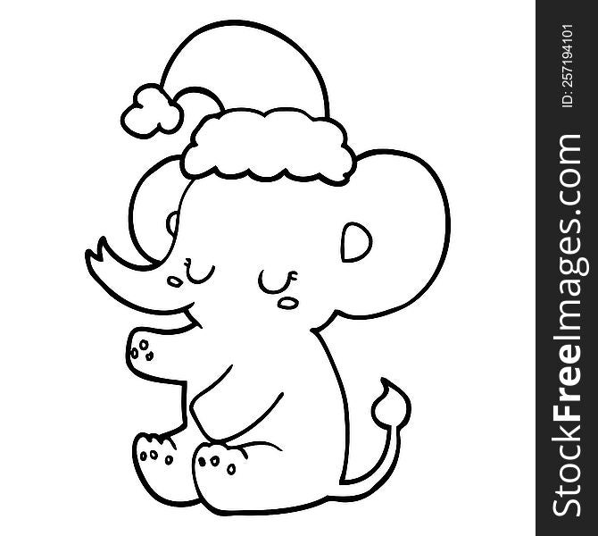 cute christmas elephant
