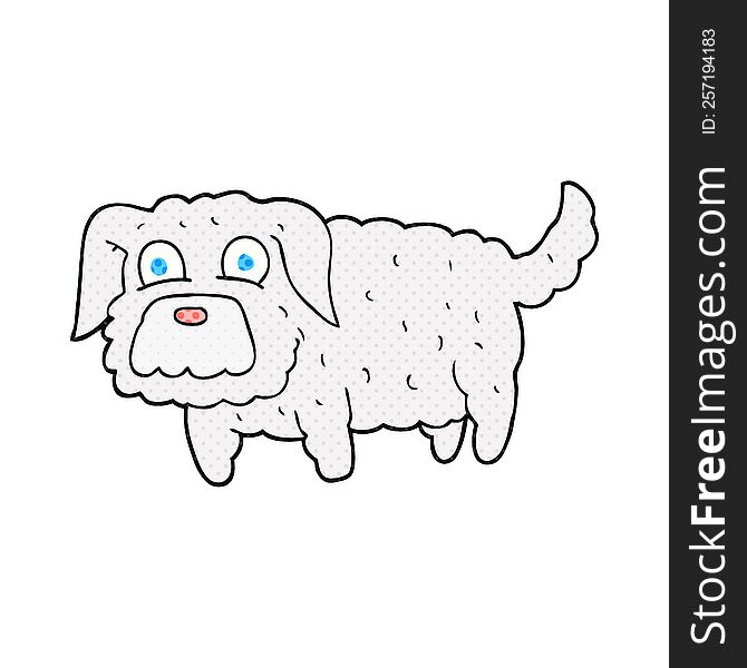 freehand drawn cartoon small dog