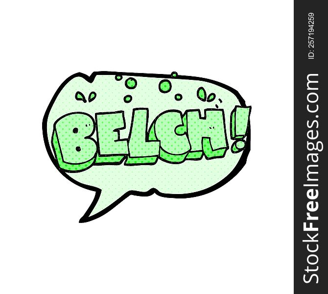 freehand drawn comic book speech bubble cartoon belch text