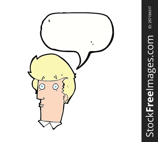 cartoon surprised expression with speech bubble