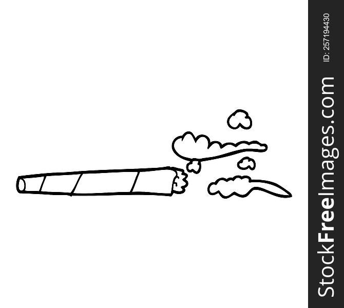 line drawing cartoon lit joint