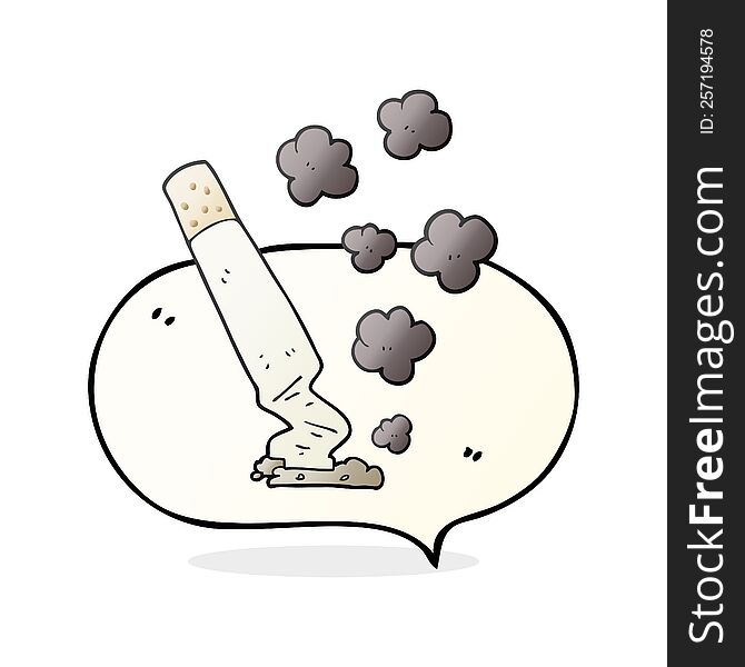 Speech Bubble Cartoon Cigarette