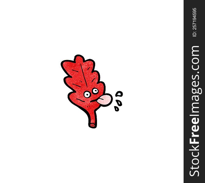 red leaf cartoon character