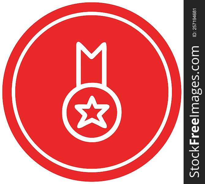 medal award circular icon symbol