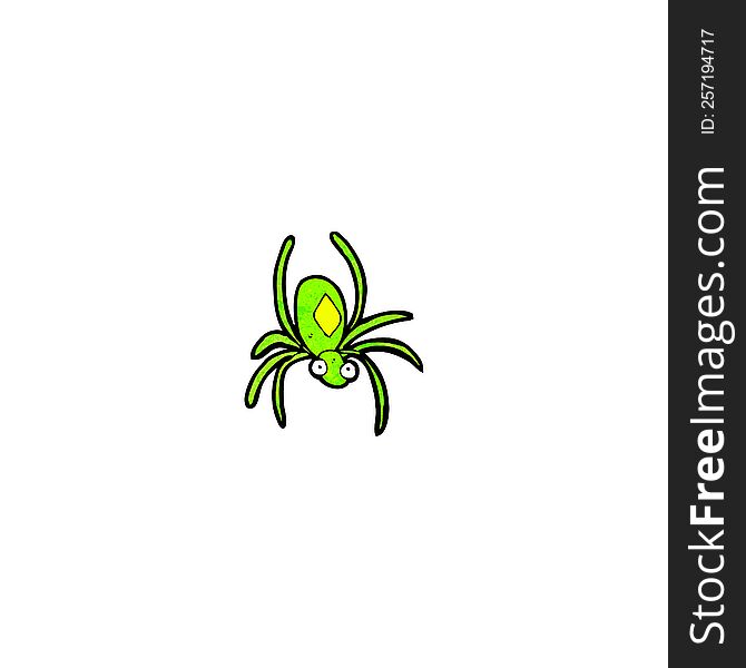 cartoon radioactive spider