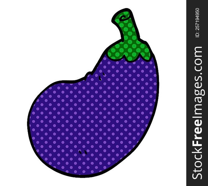 Cartoon Doodle Eggplant