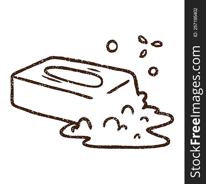 Foamy Soap Charcoal Drawing