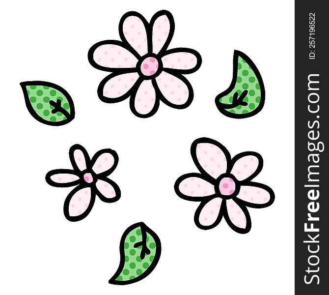 comic book style quirky cartoon flowers. comic book style quirky cartoon flowers