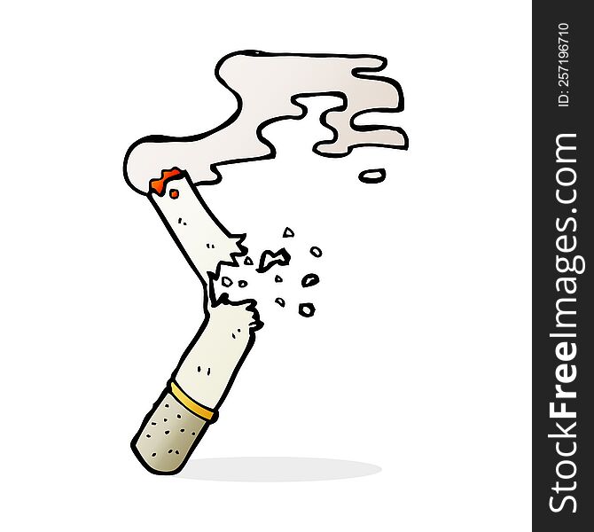 Cartoon Broken Cigarette