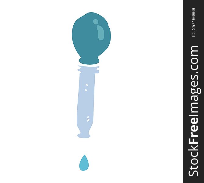 cartoon doodle dripping pipette