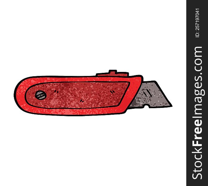 cartoon doodle work knife