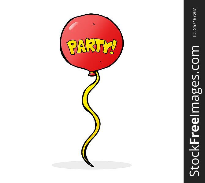 cartoon party balloon