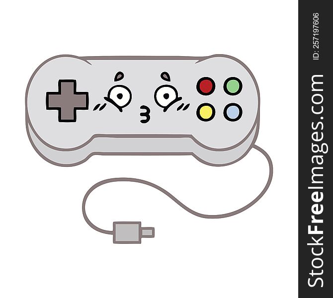 cute cartoon of a game controller. cute cartoon of a game controller